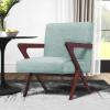 Elegant Style Accent Arm Chair, Green, 25.6" x 28.1" x 34.6"