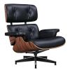 Large Version Genuine Leather Lounge Chair Club Seat Armchair Ottoman 8 Layer Plywood Frame Living Room Furniture