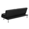 sofa bed with Armrest two holders WOOD FRAME, STAINLESS LEG, FUTON SOFA PVC