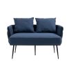 COOLMORE Velvet Accent Sofa Modern Upholstered Arm sofa Tufted Sofa with Metal Frame, Single Leisure sofa for Living Room Bedroom