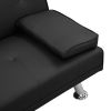 sofa bed with Armrest two holders WOOD FRAME, STAINLESS LEG, FUTON SOFA PVC