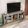 WESOME TV Stand Storage Media Console Entertainment Center; Tradition Black