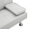 sofa bed with Armrest two holders WOOD FRAME, STAINLESS LEG, FUTON SOFA PVC