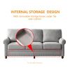 Linen Fabric Upholstery with Storage Sofa 2+3 Sectional