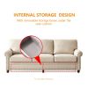 Linen Fabric Upholstery with Storage Sofa 2+3 Sectional