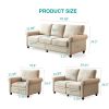 Linen Fabric Upholstery with Storage Sofa 2+3 Sectional