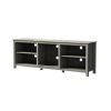 WESOME TV Stand Storage Media Console Entertainment Center; Tradition Black