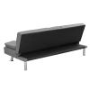 sofa bed with Armrest two holders WOOD FRAME, STAINLESS LEG, FUTON SOFA PVC