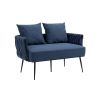 COOLMORE Velvet Accent Sofa Modern Upholstered Arm sofa Tufted Sofa with Metal Frame, Single Leisure sofa for Living Room Bedroom