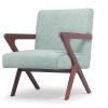 Elegant Style Accent Arm Chair, Green, 25.6" x 28.1" x 34.6"