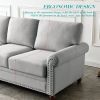 Linen Fabric Upholstery with Storage Sofa 2+3 Sectional