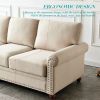 Linen Fabric Upholstery with Storage Sofa 2+3 Sectional