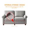 Linen Fabric Upholstery with Storage Sofa 2+3 Sectional