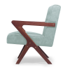 Elegant Style Accent Arm Chair, Green, 25.6" x 28.1" x 34.6"