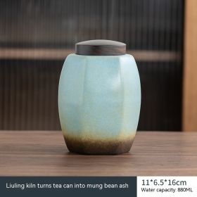 Ceramic Glaze Kiln Tea Storage Tank (Option: Green Gray)