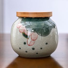 Hand Drawn Ge Kiln Tea Jar (Option: 01 Style)