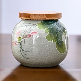 Hand Drawn Ge Kiln Tea Jar (Option: 12 Models)