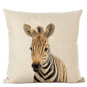 Home Decoration Animal Parrot Deer Head Linen Pillow Cover (Option: 2 Style-45 X45cm Without Pillow)