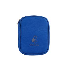 Portable Medicine Bag Outdoor First Aid Home Drug Storage (Option: Klein Blue)